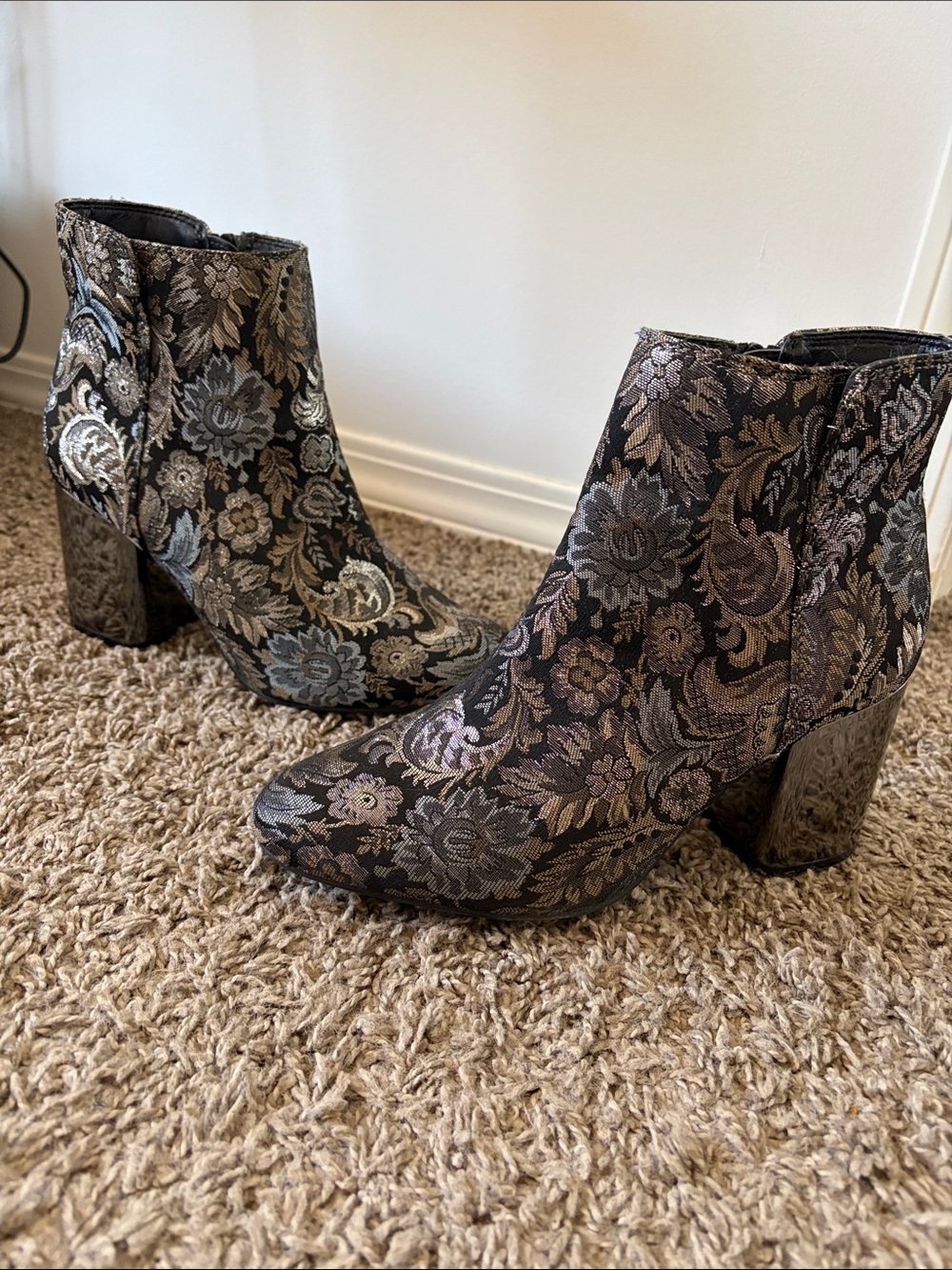 Metallic Paisley Ankle Boot - Aldo
